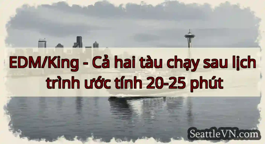 EDM/King - Cả hai tàu chạy sau lịch trình ước