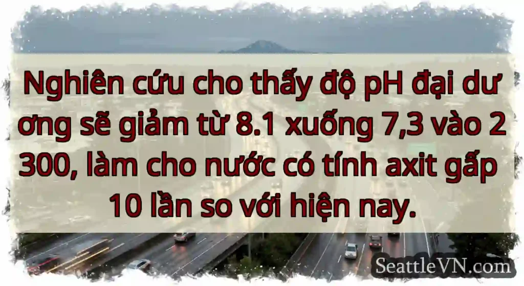 Nghiên cứu cho thấy độ pH đại dương sẽ giảm từ