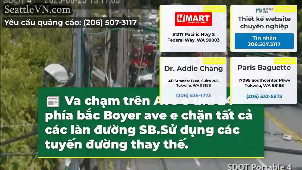 Va chạm trên Ave e thứ 24 phía bắc Boyer ave e