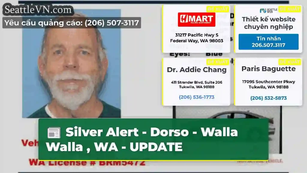 Silver Alert - Dorso - Walla Walla , WA - UPDATE