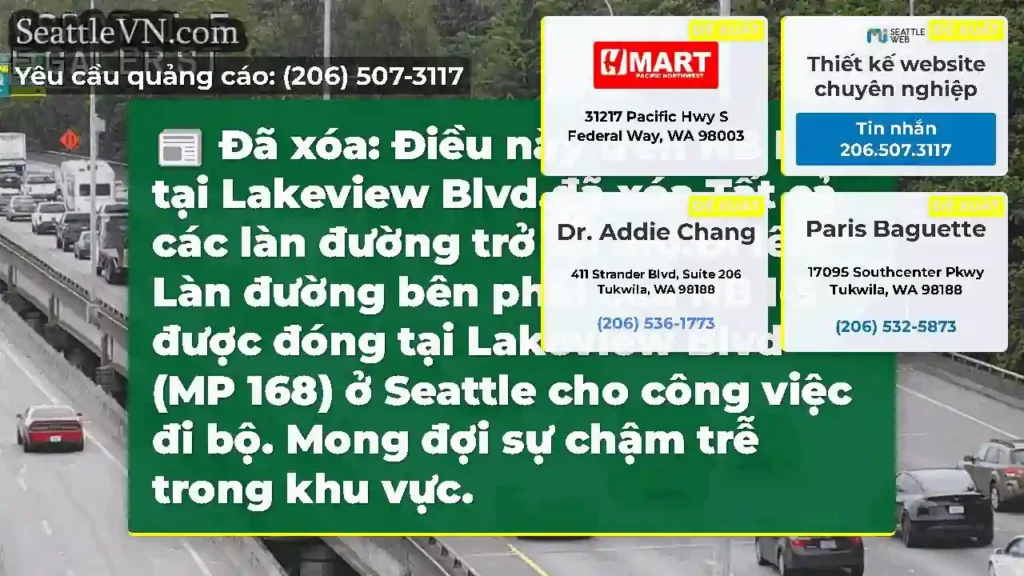 Đã xóa: Điều này trên NB I-5 tại Lakeview Blvd.đã