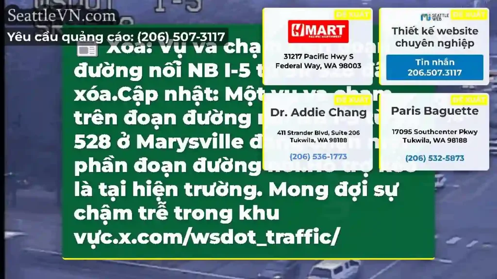 Xóa: Vụ va chạm trên đoạn đường nối NB I-5 từ SR