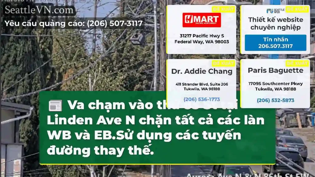 Va chạm vào thứ 85 St tại Linden Ave N chặn tất