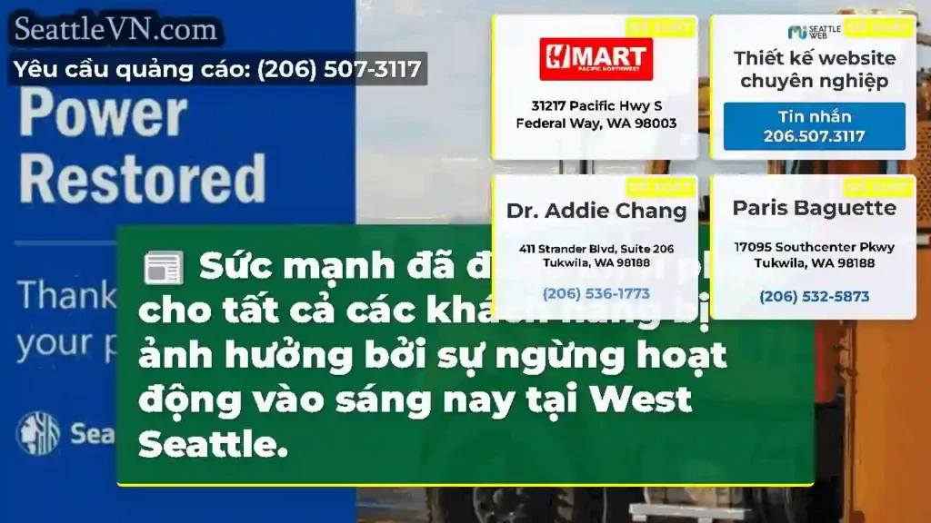 Sức mạnh đã được khôi phục cho tất cả các khách
