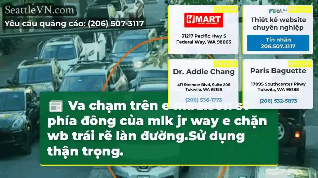 Va chạm trên e madison st phía đông của mlk jr