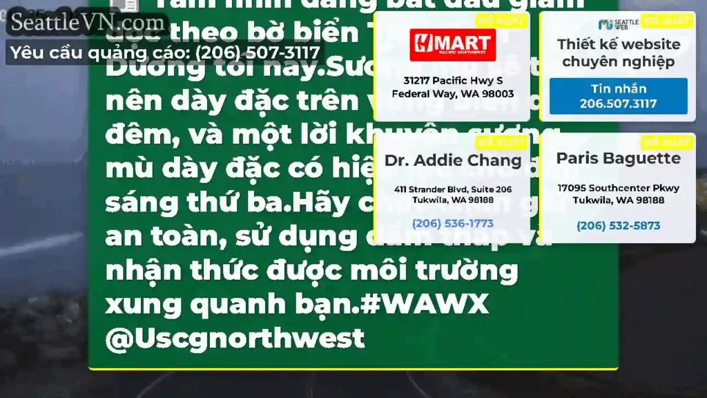 Tầm nhìn đang bắt đầu giảm dọc theo bờ biển Thái