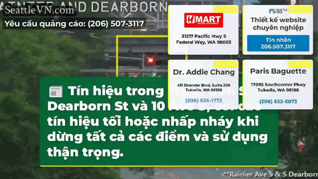 Tín hiệu trong Flash trên S Dearborn St và 10 Ave