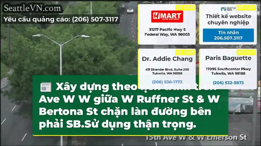 Xây dựng theo lịch trình trên Ave W W giữa W