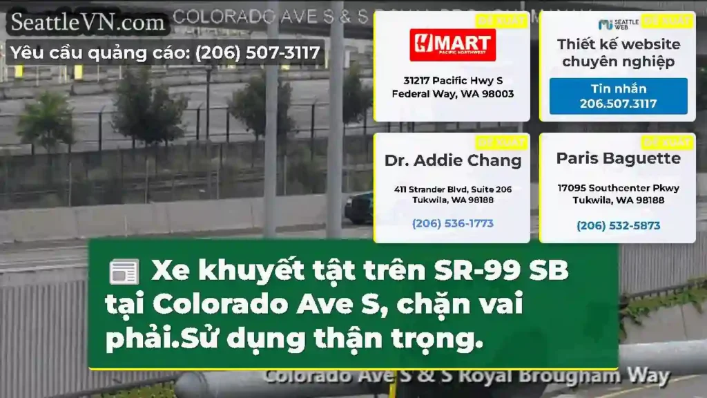 Xe khuyết tật trên SR-99 SB tại Colorado Ave S,