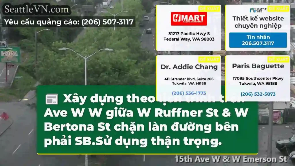 Xây dựng theo lịch trình trên Ave W W giữa W