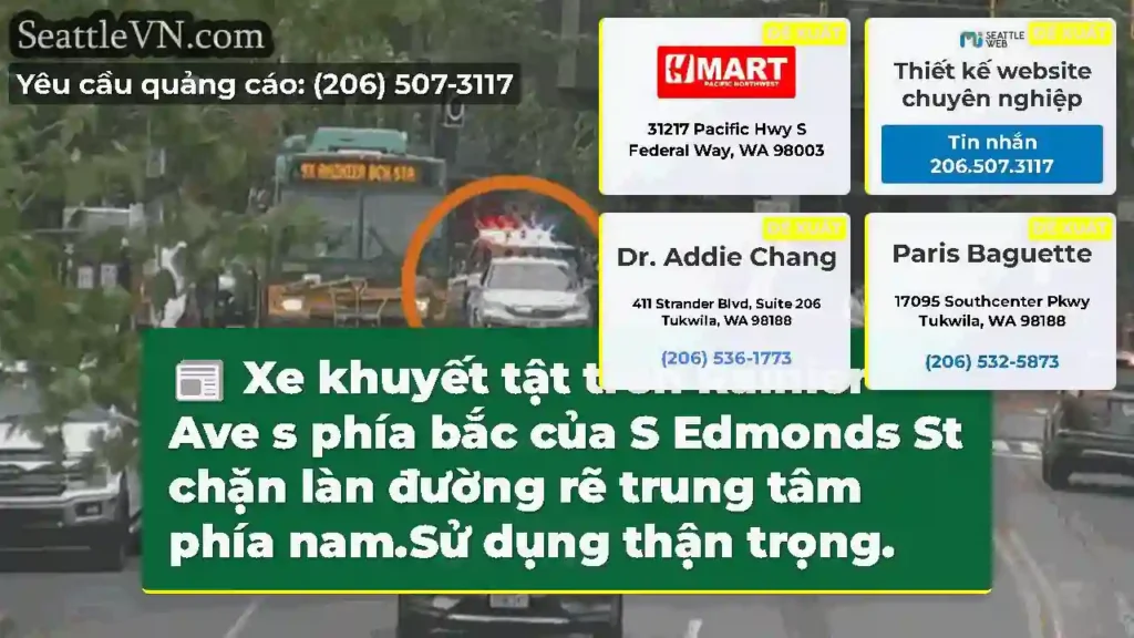 Xe khuyết tật trên Rainier Ave s phía bắc của S