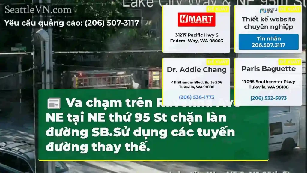 Va chạm trên Ravenna Ave NE tại NE thứ 95 St chặn
