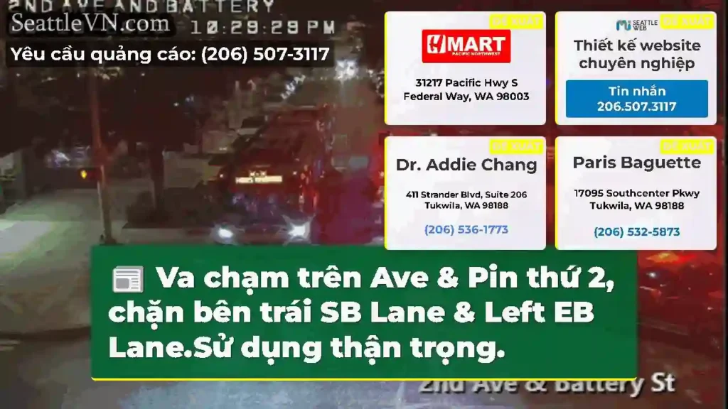 Va chạm trên Ave & Pin thứ 2, chặn bên trái SB