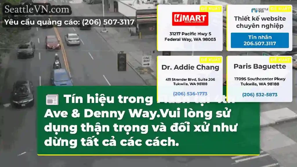 Tín hiệu trong Flash tại 4th Ave & Denny Way.Vui