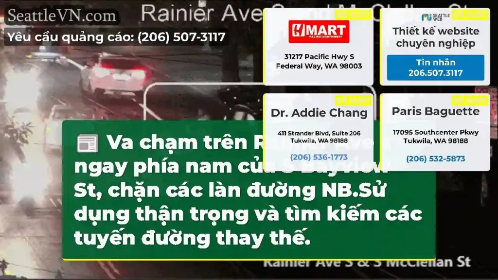 Va chạm trên Rainier Ave s ngay phía nam của S