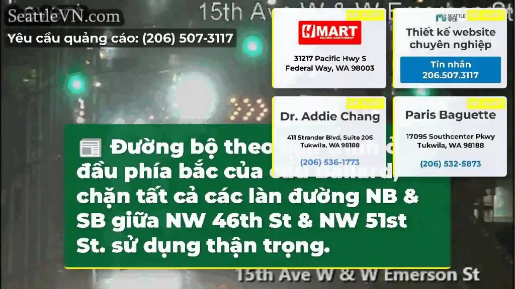 Đường bộ theo lịch trình ở đầu phía bắc của cầu