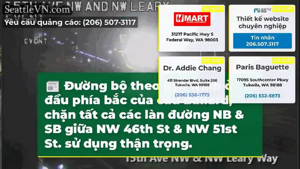 Đường bộ theo lịch trình ở đầu phía bắc của cầu