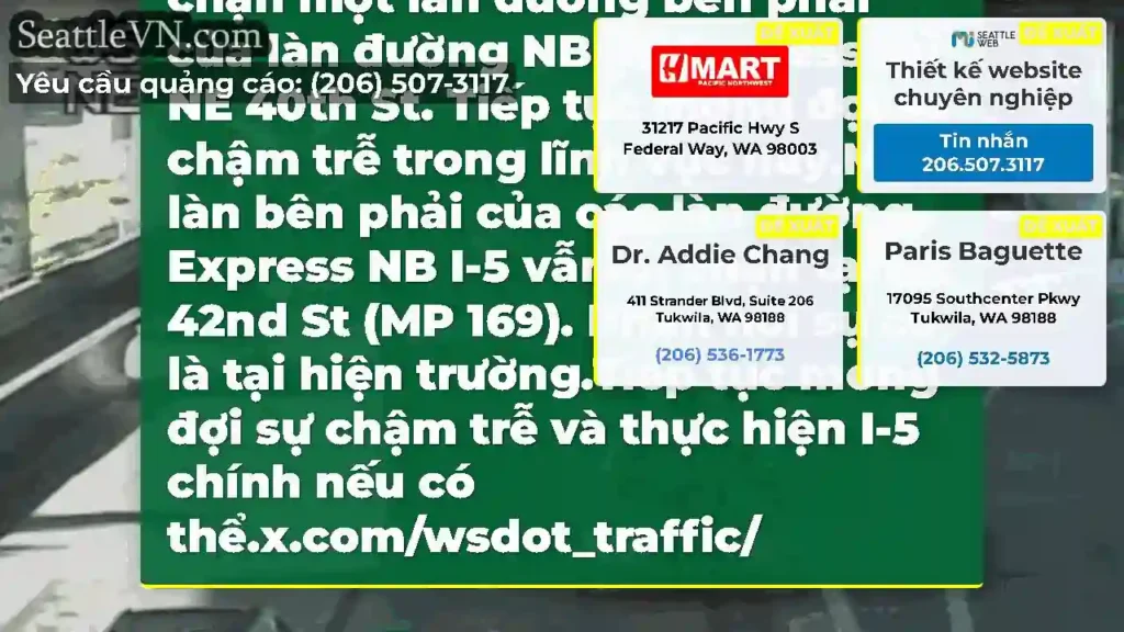 Vụ va chạm này vẫn đang chặn một làn đường bên