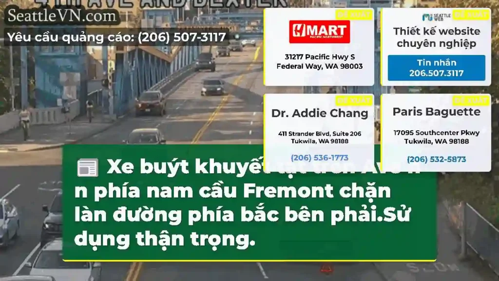 Xe buýt khuyết tật trên Ave n n phía nam cầu