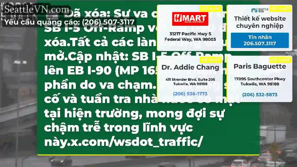 Đã xóa: Sự va chạm này trên SB I-5 Off-Ramp với