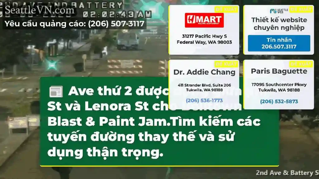 Ave thứ 2 được đóng giữa pin St và Lenora St cho