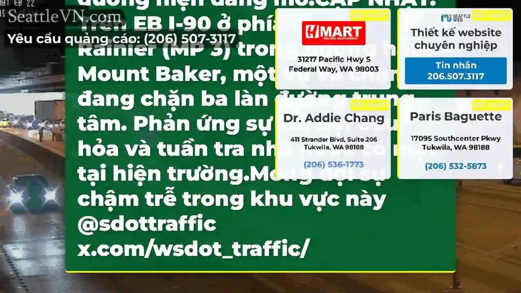 Xóa: Sự va chạm này trên EB I-90 đã bị xóa.Tất cả
