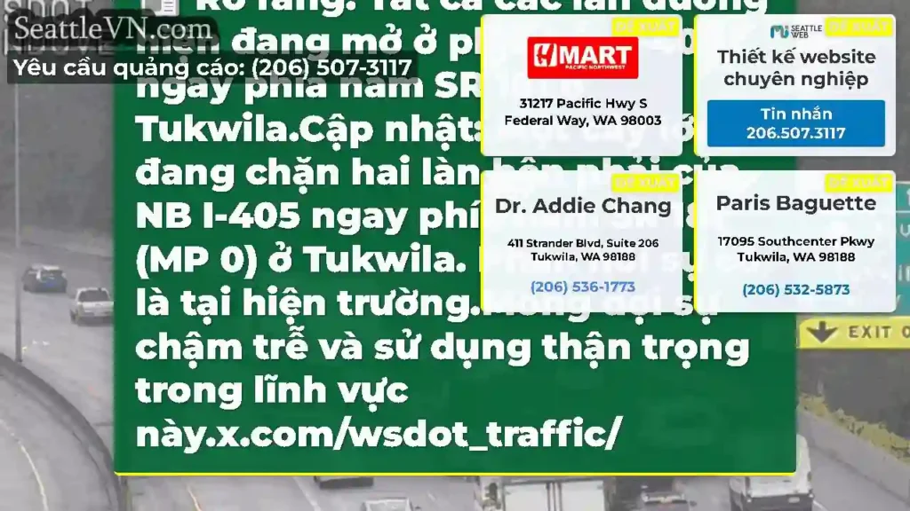 Rõ ràng: Tất cả các làn đường hiện đang mở ở phía