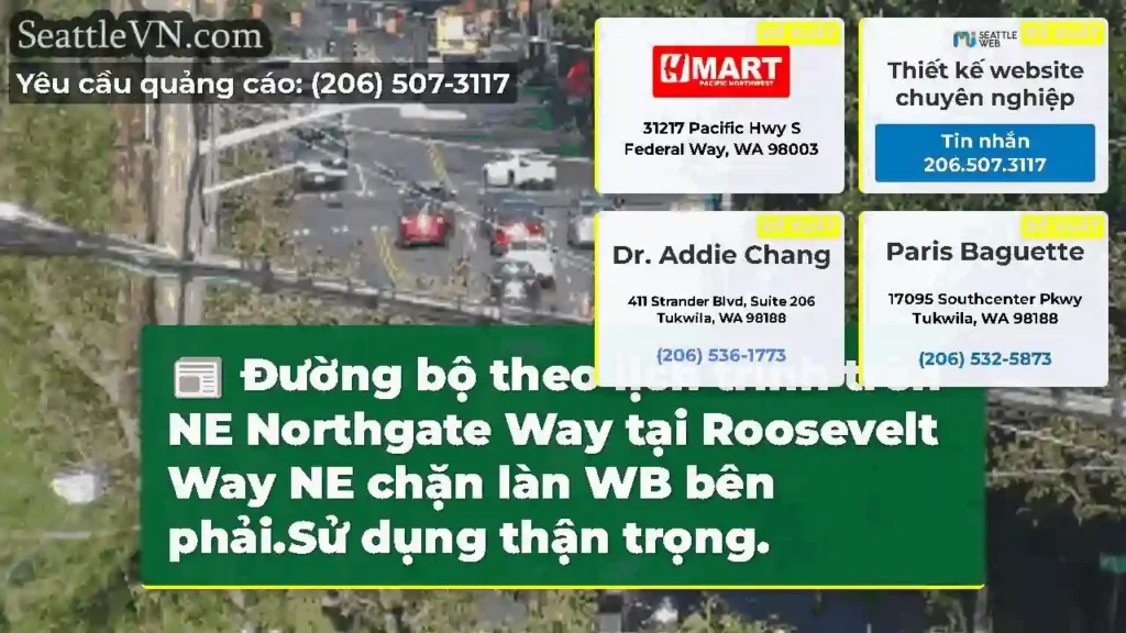 Đường bộ theo lịch trình trên NE Northgate Way
