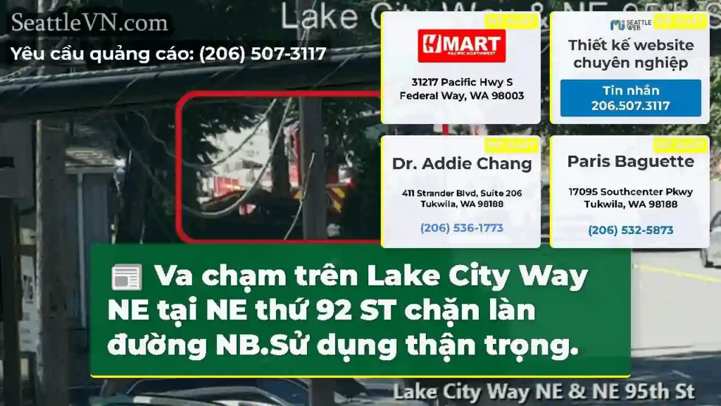 Va chạm trên Lake City Way NE tại NE thứ 92 ST