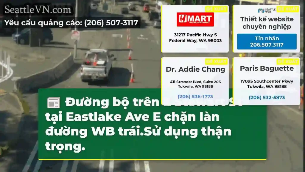 Đường bộ trên E Stewart St tại Eastlake Ave E