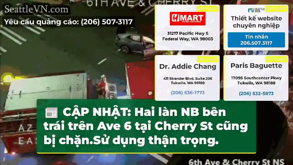CẬP NHẬT: Hai làn NB bên trái trên Ave 6 tại