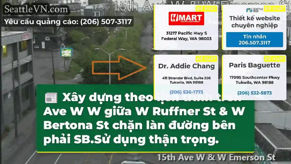 Xây dựng theo lịch trình trên Ave W W giữa W