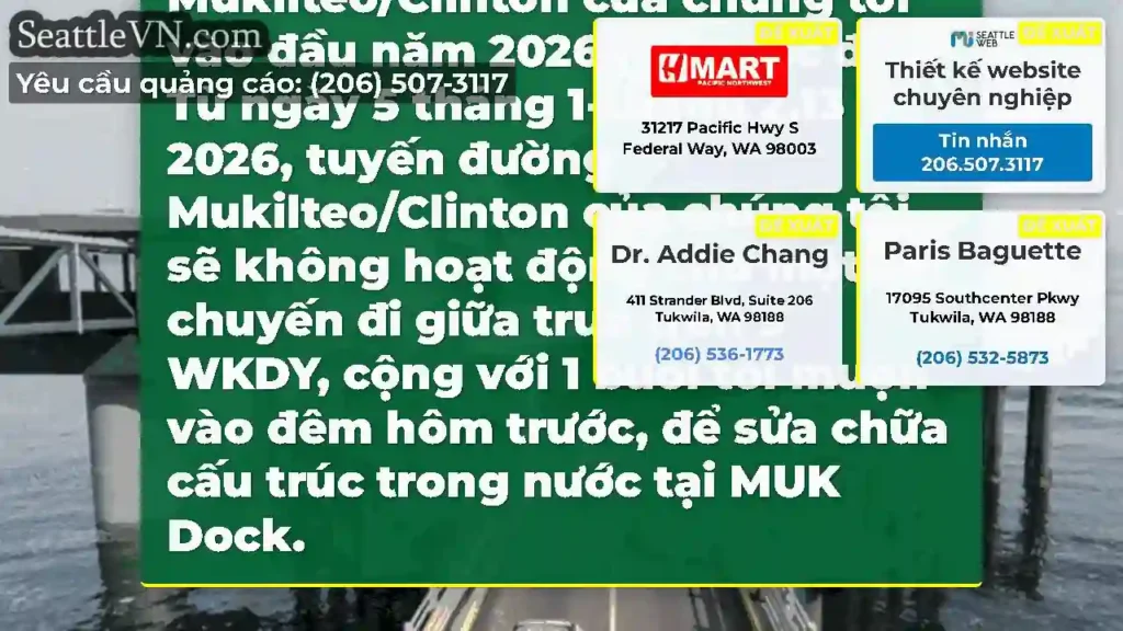 Đi thuyền trên tuyến Mukilteo/Clinton của chúng