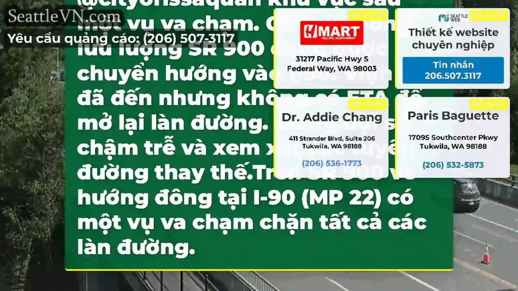 Tất cả các làn đường đều bị chặn trên SR 900 tại