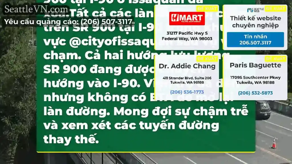 Đã xóa: Vụ va chạm trên SR 900 tại I-90 ở