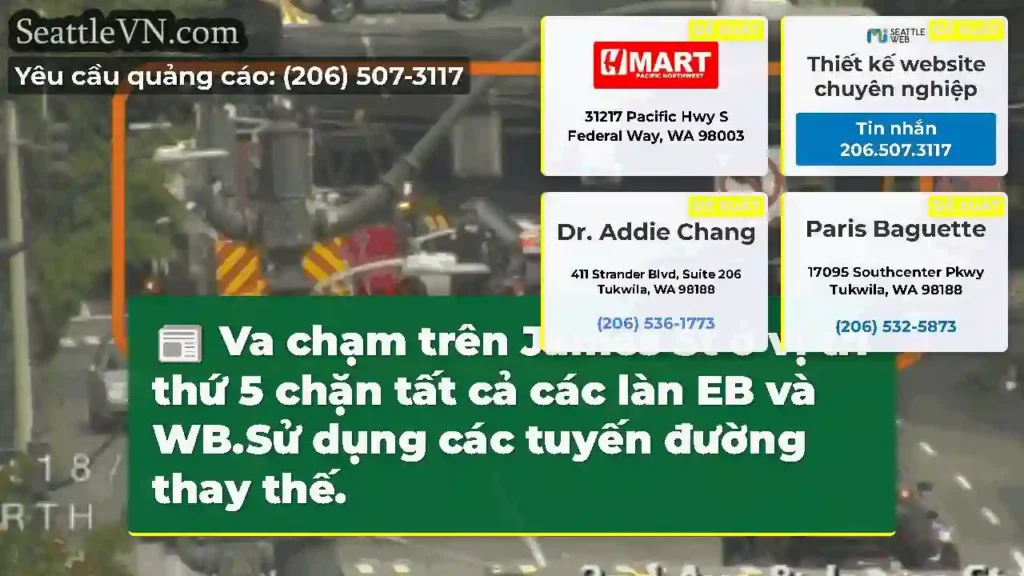 Va chạm trên James St ở vị trí thứ 5 chặn tất cả