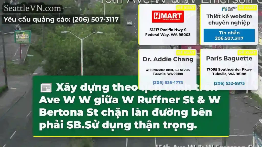 Xây dựng theo lịch trình trên Ave W W giữa W