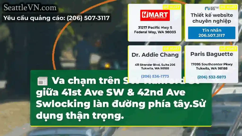 Va chạm trên SW Hanford St giữa 41st Ave SW &