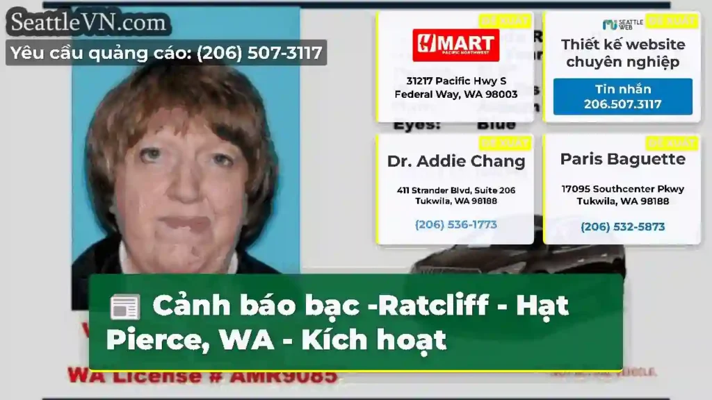 Cảnh báo bạc -Ratcliff - Hạt Pierce, WA - Kích
