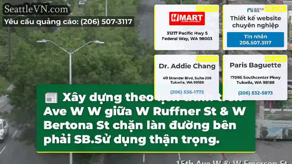 Xây dựng theo lịch trình trên Ave W W giữa W