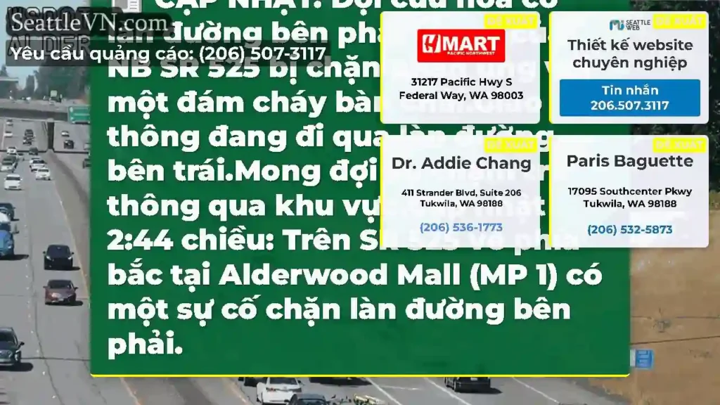 CẬP NHẬT: Đội cứu hỏa có làn đường bên phải và