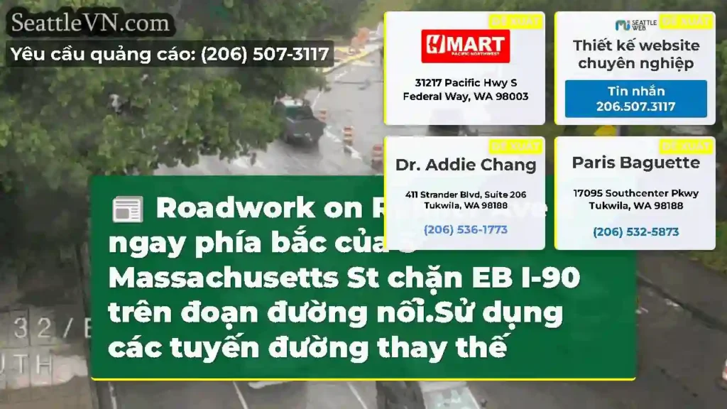 Roadwork on Rainier Ave S ngay phía bắc của S