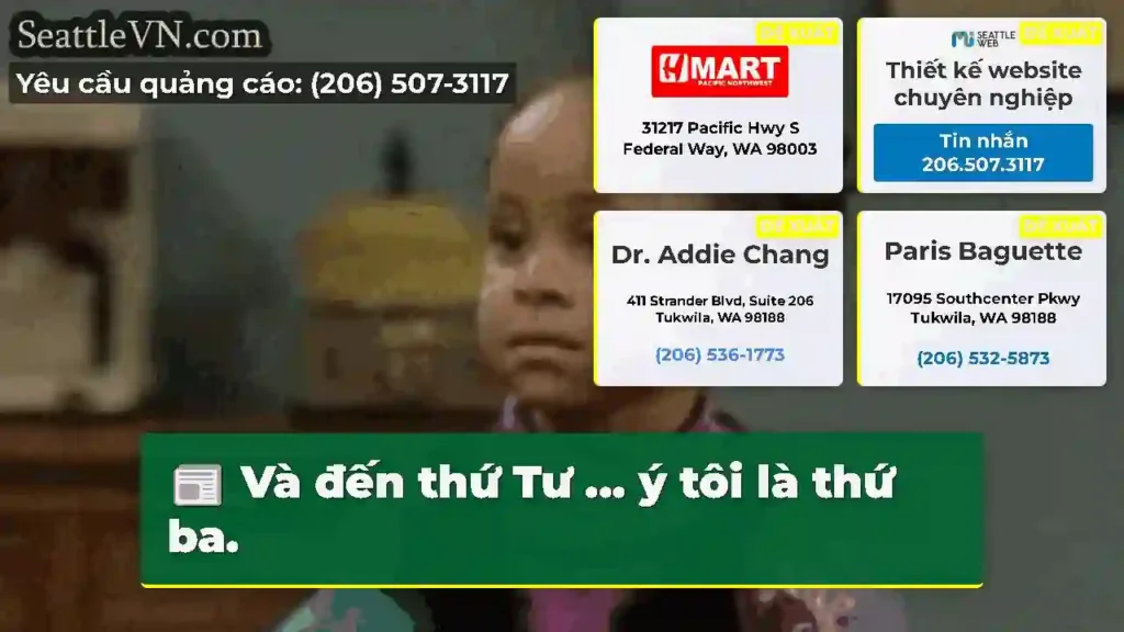 Và đến thứ Tư ... ý tôi là thứ ba.