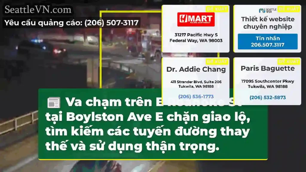 Va chạm trên E Roanoke St tại Boylston Ave E chặn