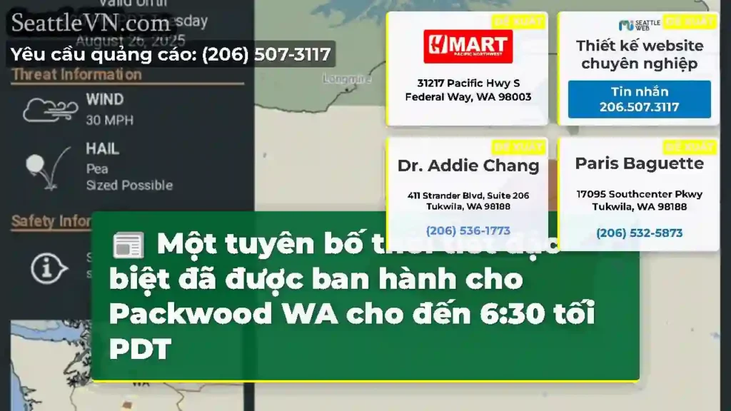 Một tuyên bố thời tiết đặc biệt đã được ban hành