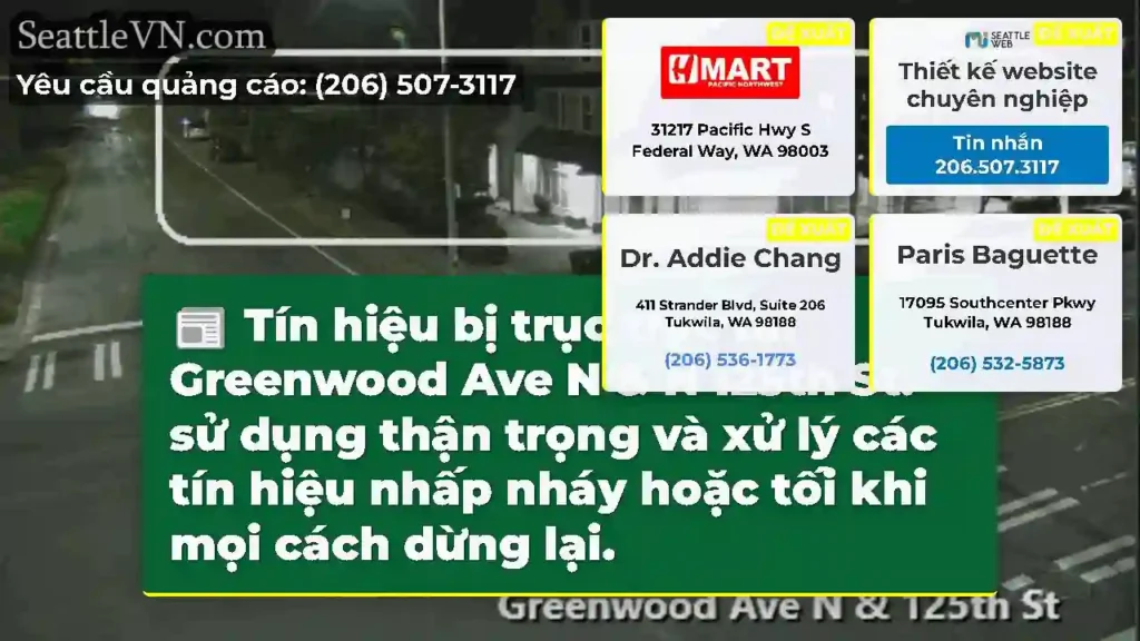 Tín hiệu bị trục trặc tại Greenwood Ave N & N