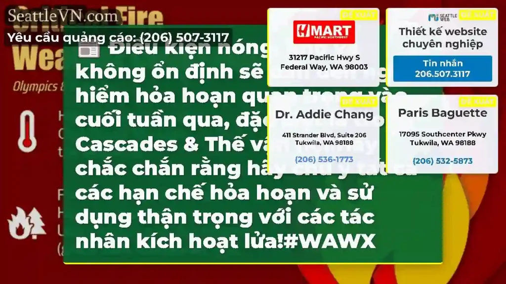 Điều kiện nóng, khô và không ổn định sẽ dẫn đến