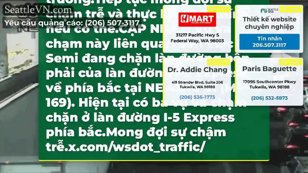 Một làn bên phải của các làn đường Express NB I-5