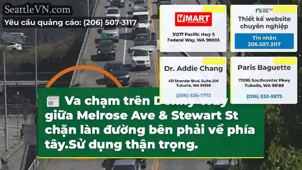 Va chạm trên Denny Way giữa Melrose Ave & Stewart
