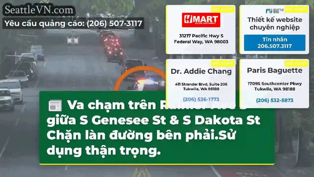 Va chạm trên Rainier Ave S giữa S Genesee St & S